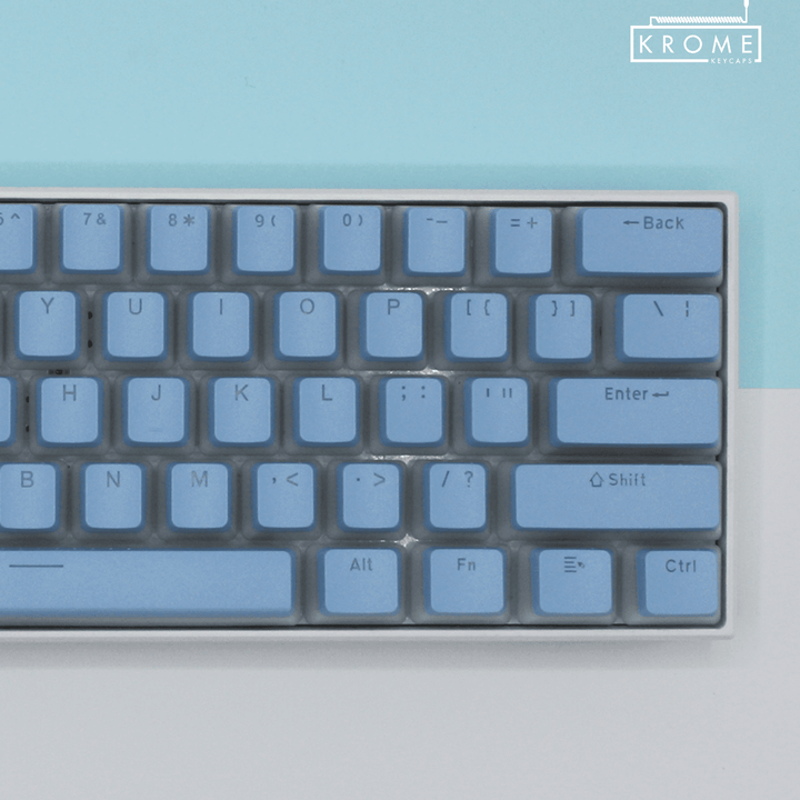 Light Blue UK & Korean Dual Language PBT Pudding Keycaps