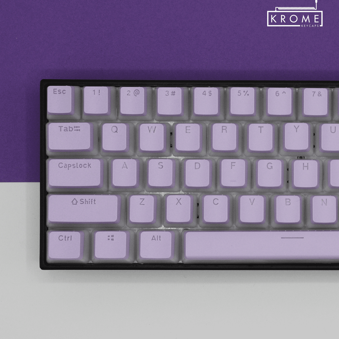 Lilac Danish (ISO-DK) Dual Language PBT Pudding Keycaps