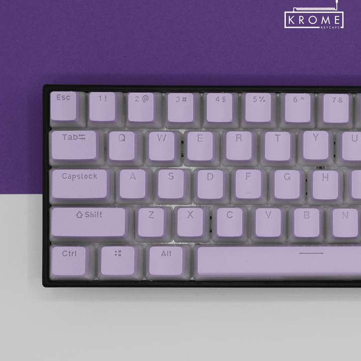 Lilac Mac/Multimedia Dual Language PBT Pudding Keycaps