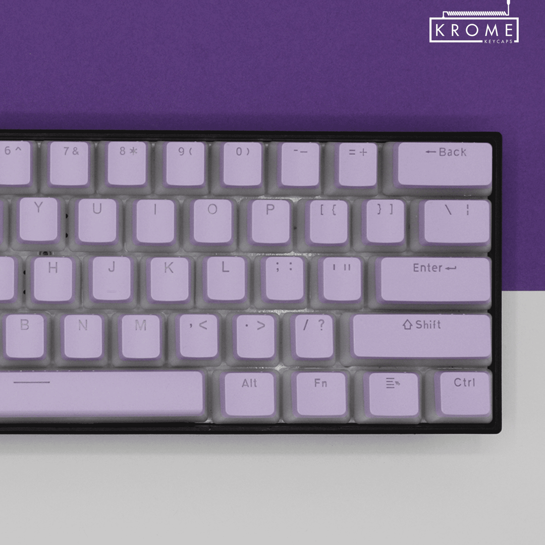 Lilac Mac/Multimedia Dual Language PBT Pudding Keycaps