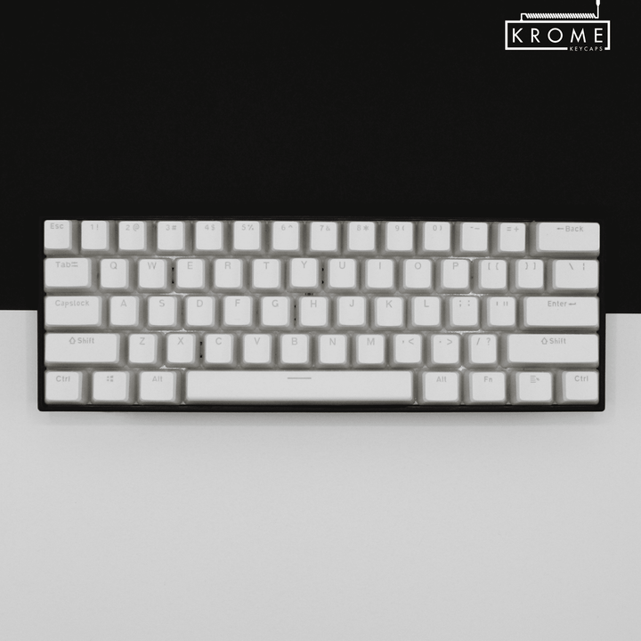 White Spanish (ISO-ES) Dual Language PBT Pudding Keycaps