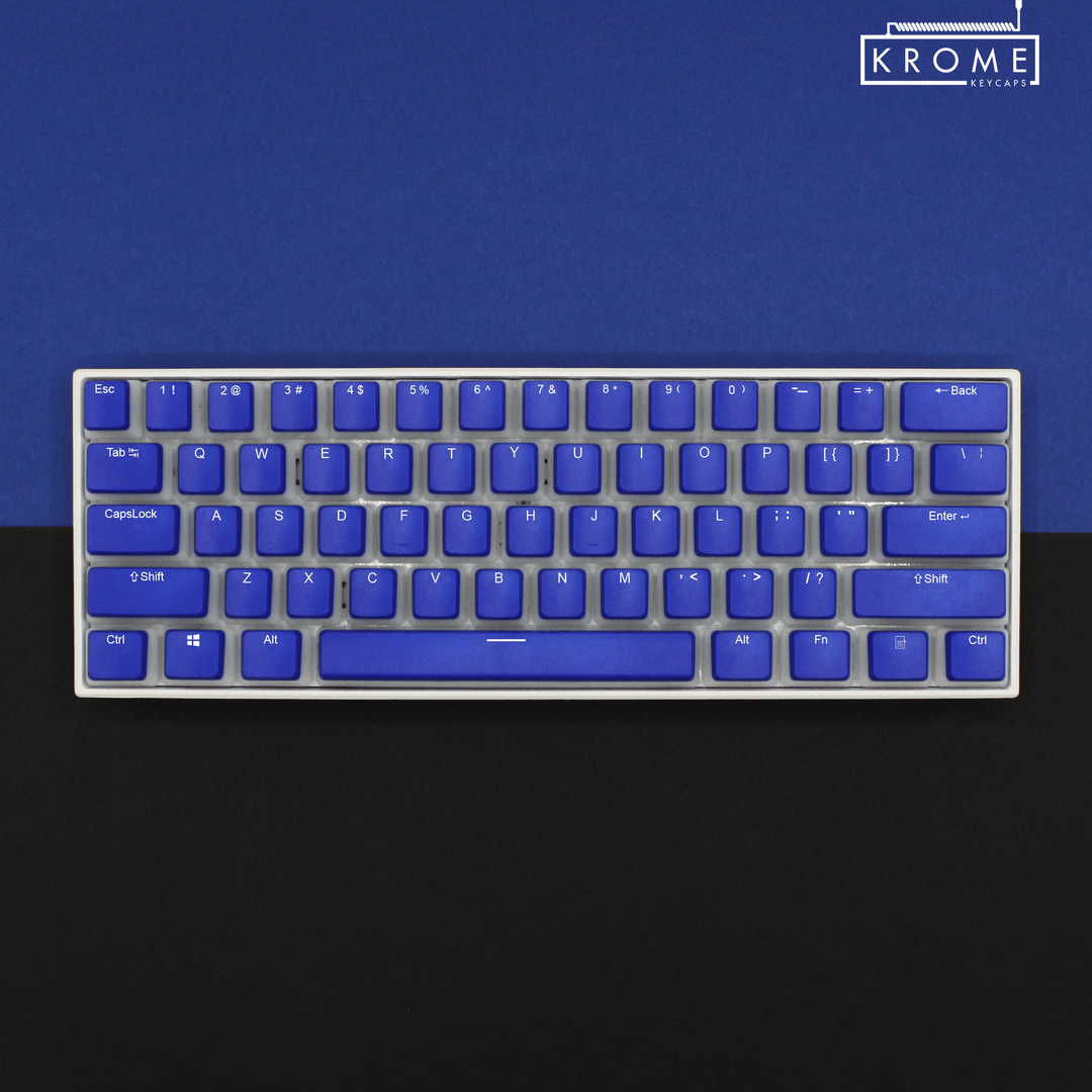 ANSI - Pudding Blue PBT Keycaps - kromekeycaps