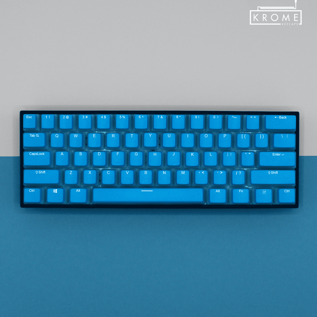 Blue Swedish Dual Language PBT Pudding Keycaps Krome Keycaps LTD swedish