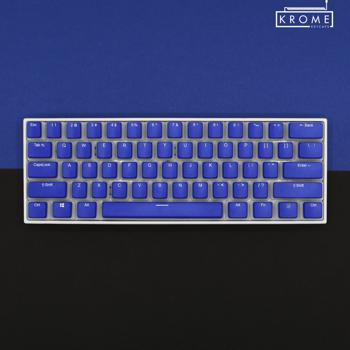 Dark Blue UK & Mac/Multimedia Dual Language PBT Pudding Keycaps