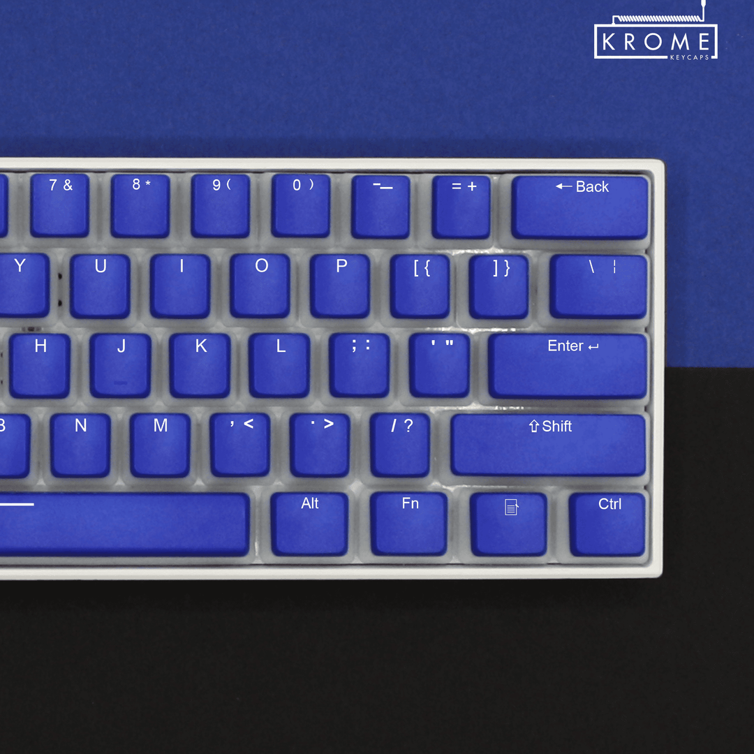 Dark Blue UK & Keychron (Layout) Dual Language PBT Pudding Keycaps