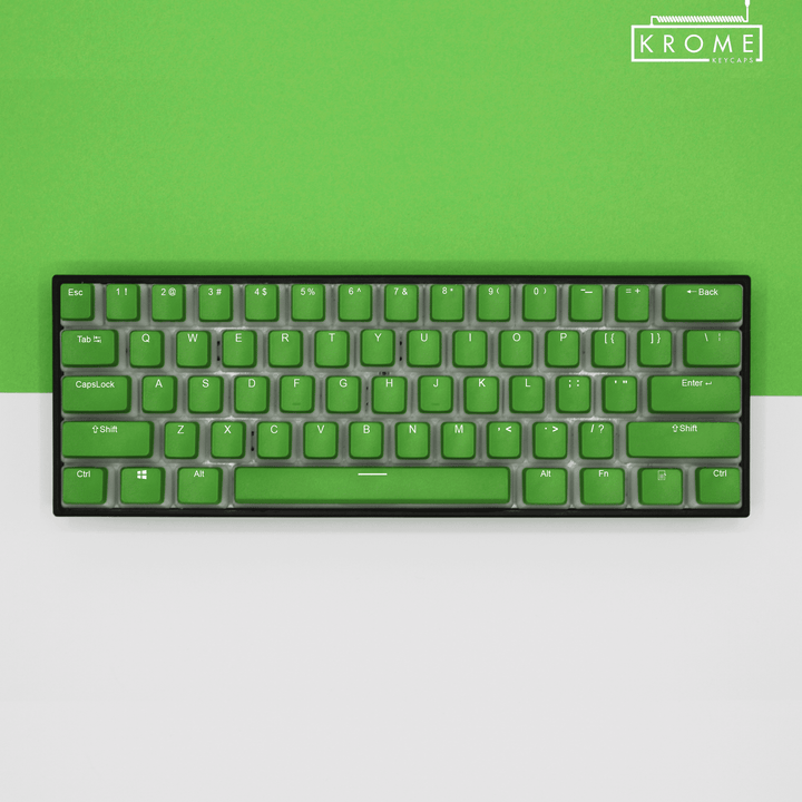 Green UK & Keychron (Layout) Dual Language PBT Pudding Keycaps