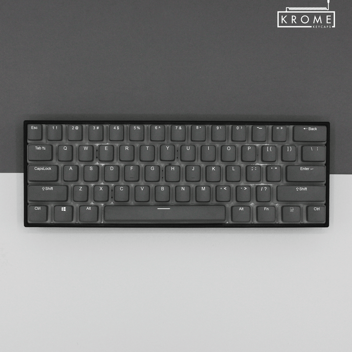 Grey UK Dual Language PBT Pudding Keycaps Krome Keycaps LTD Pudding Single