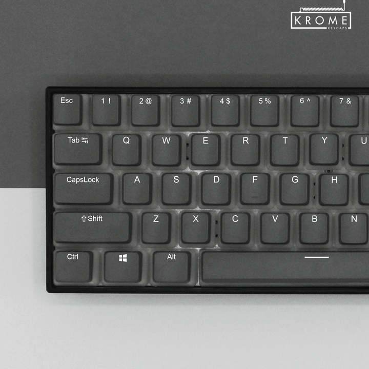 Grey UK Dual Language PBT Pudding Keycaps Krome Keycaps LTD Pudding Single