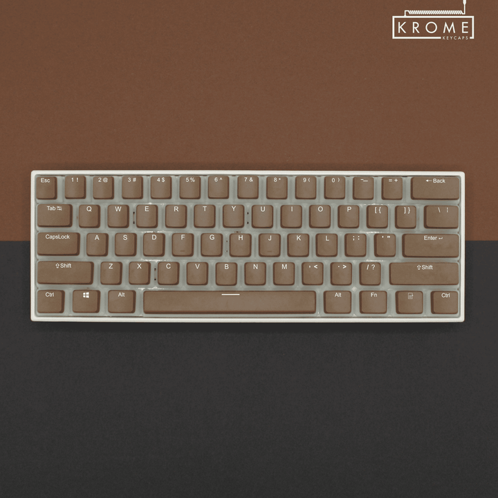 Light Brown UK & Keychron (Layout) Dual Language PBT Pudding Keycaps