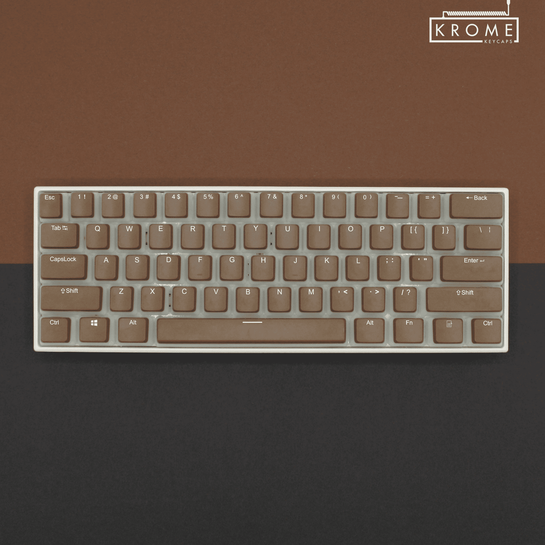 Light Brown Hungarian Dual Language PBT Pudding Keycaps