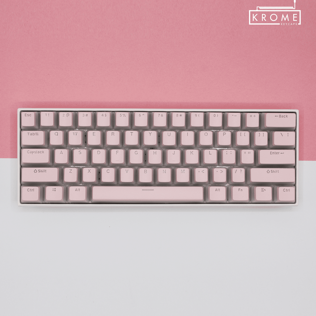 Light Pink UK & Keychron (Layout) Dual Language PBT Pudding Keycaps