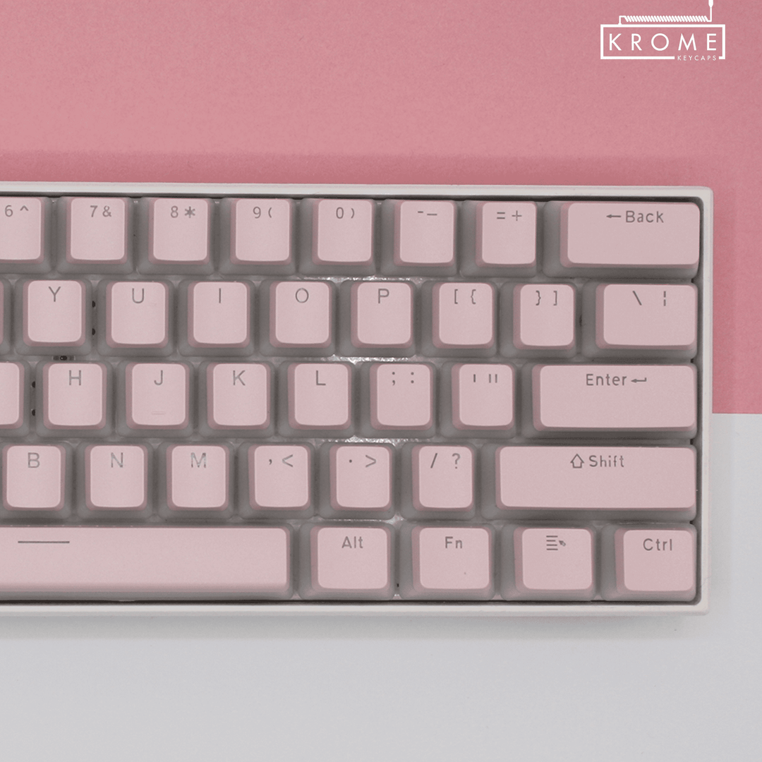 Light Pink Japanese Dual Language PBT Pudding Keycaps