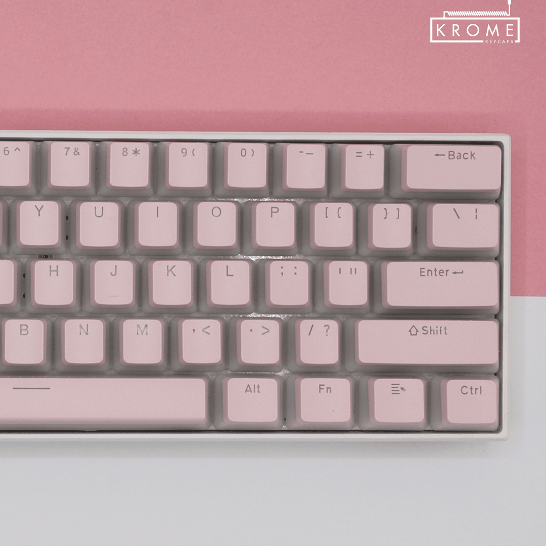 Light Pink UK & Korean Dual Language PBT Pudding Keycaps
