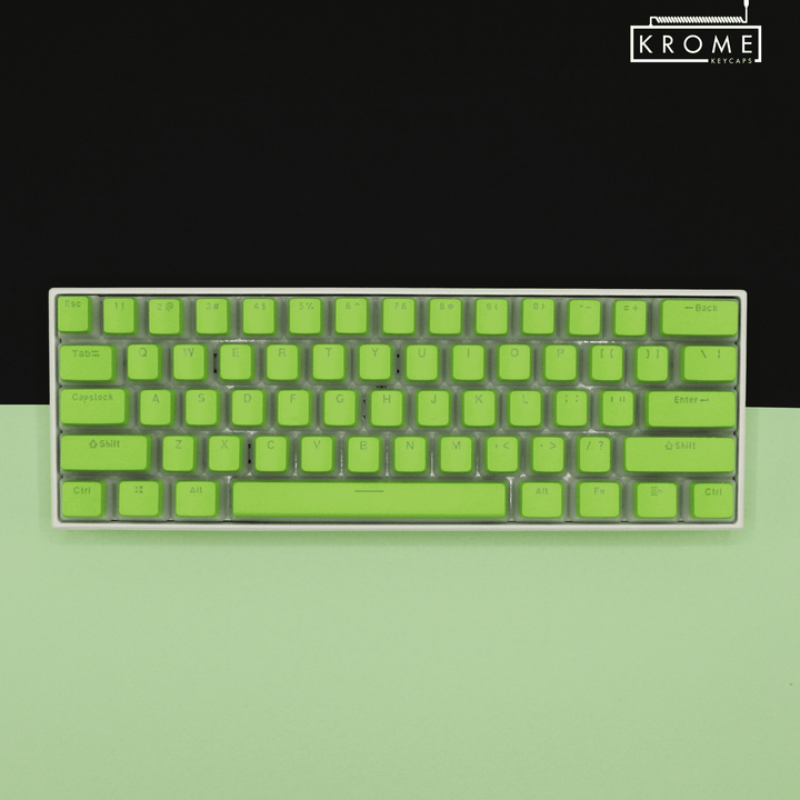 Lime Czech Dual Language PBT Pudding Keycaps