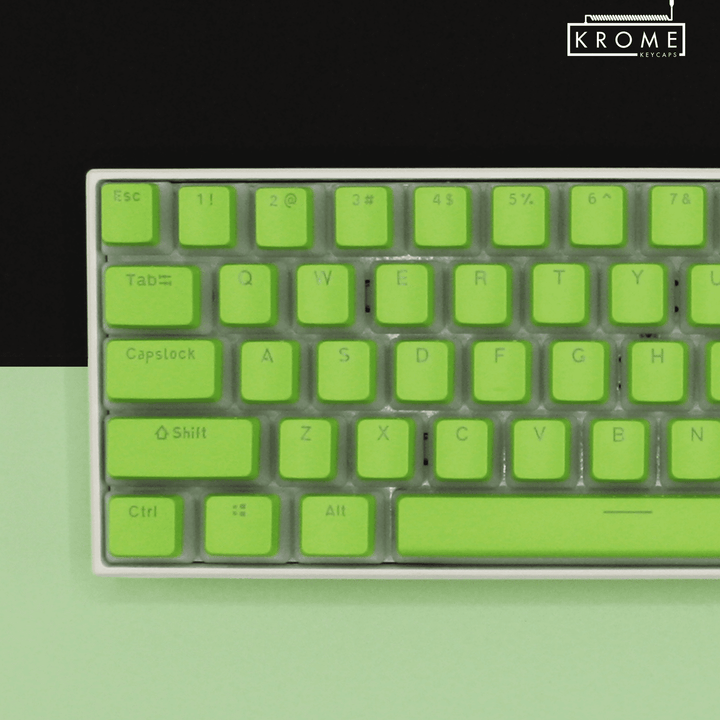 Lime UK & Korean Dual Language PBT Pudding Keycaps