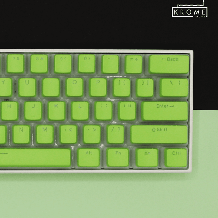 Lime Hungarian Dual Language PBT Pudding Keycaps