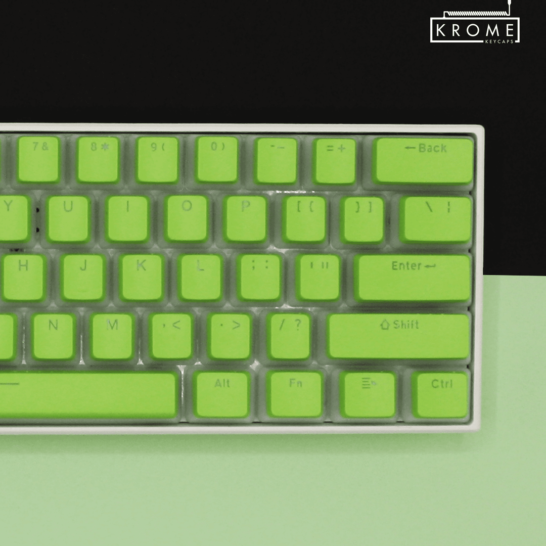 Lime Norwegian Dual Language PBT Pudding Keycaps