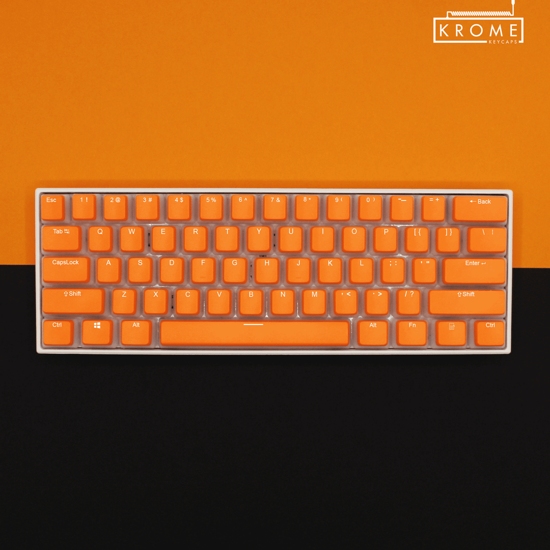 Orange UK & Korean Dual Language PBT Pudding Keycaps