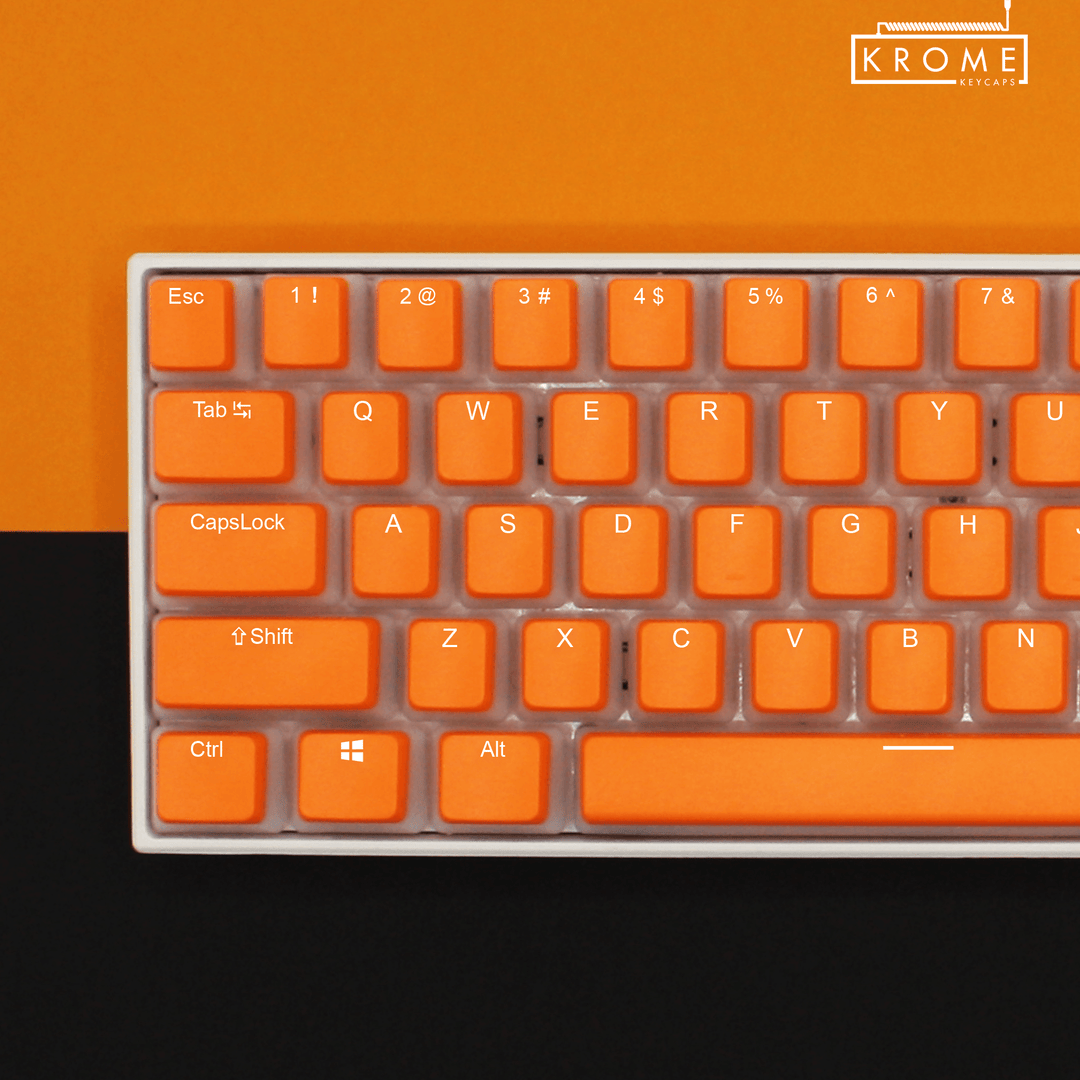 ANSI - Pudding Orange PBT Keycaps - kromekeycaps