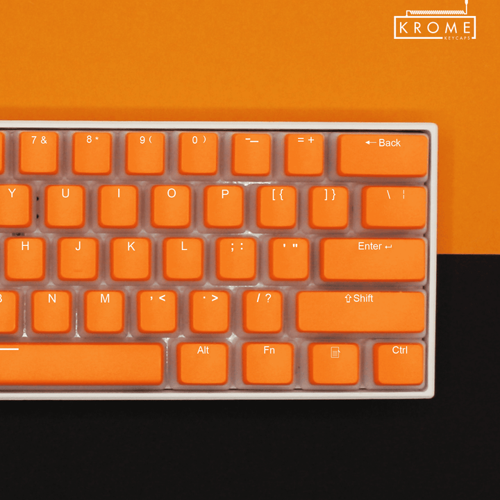 Orange UK & Mac/Multimedia Dual Language PBT Pudding Keycaps