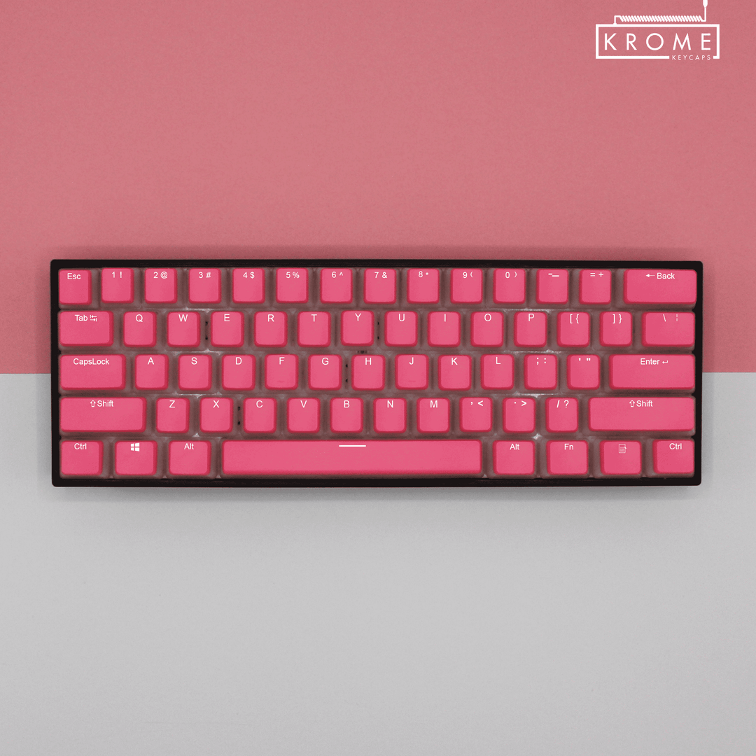 Pink UK Dual Language PBT Pudding Keycaps Krome Keycaps LTD Pudding Single