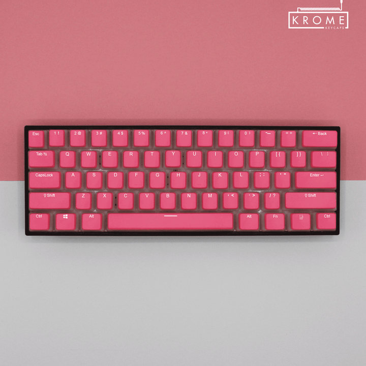 Pink UK Dual Language PBT Pudding Keycaps Krome Keycaps LTD Pudding Single