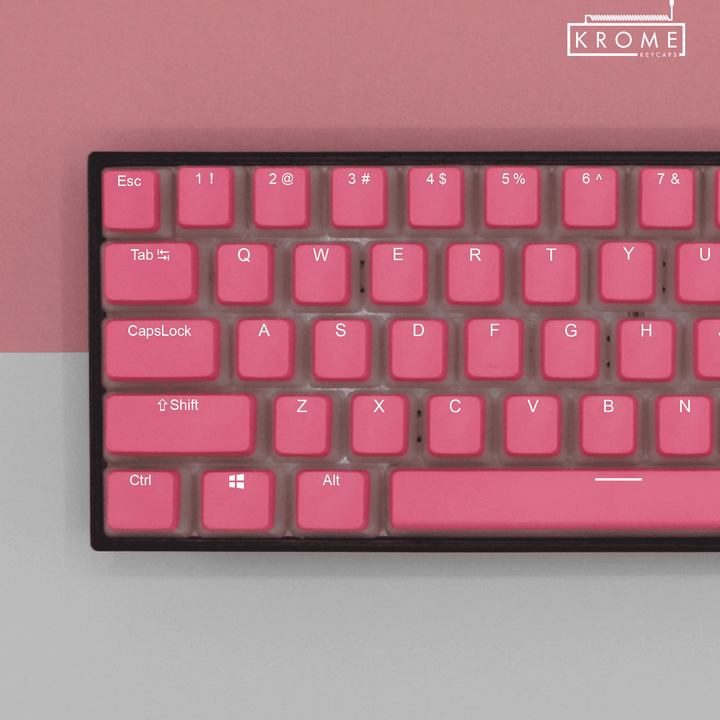 Pink UK Dual Language PBT Pudding Keycaps Krome Keycaps LTD Pudding Single