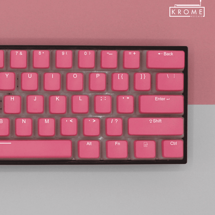 Pink UK Dual Language PBT Pudding Keycaps Krome Keycaps LTD Pudding Single