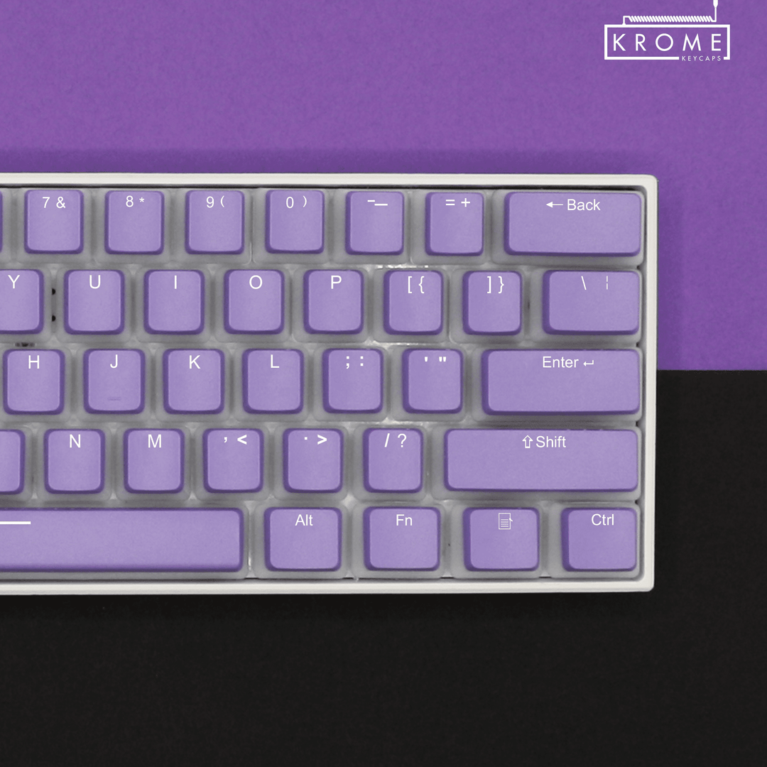 Purple UK & Keychron (Layout) Dual Language PBT Pudding Keycaps