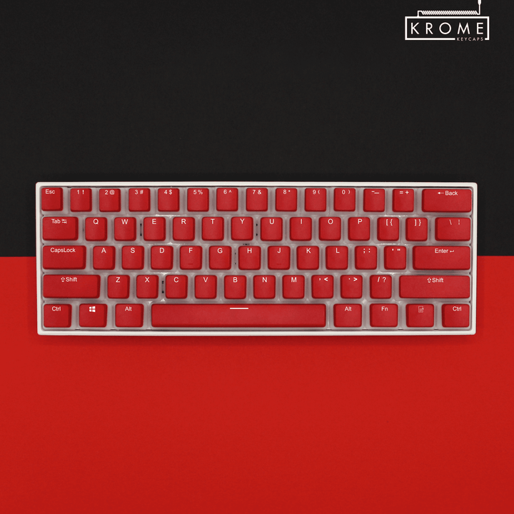 Red UK & Mac/Multimedia Dual Language PBT Pudding Keycaps