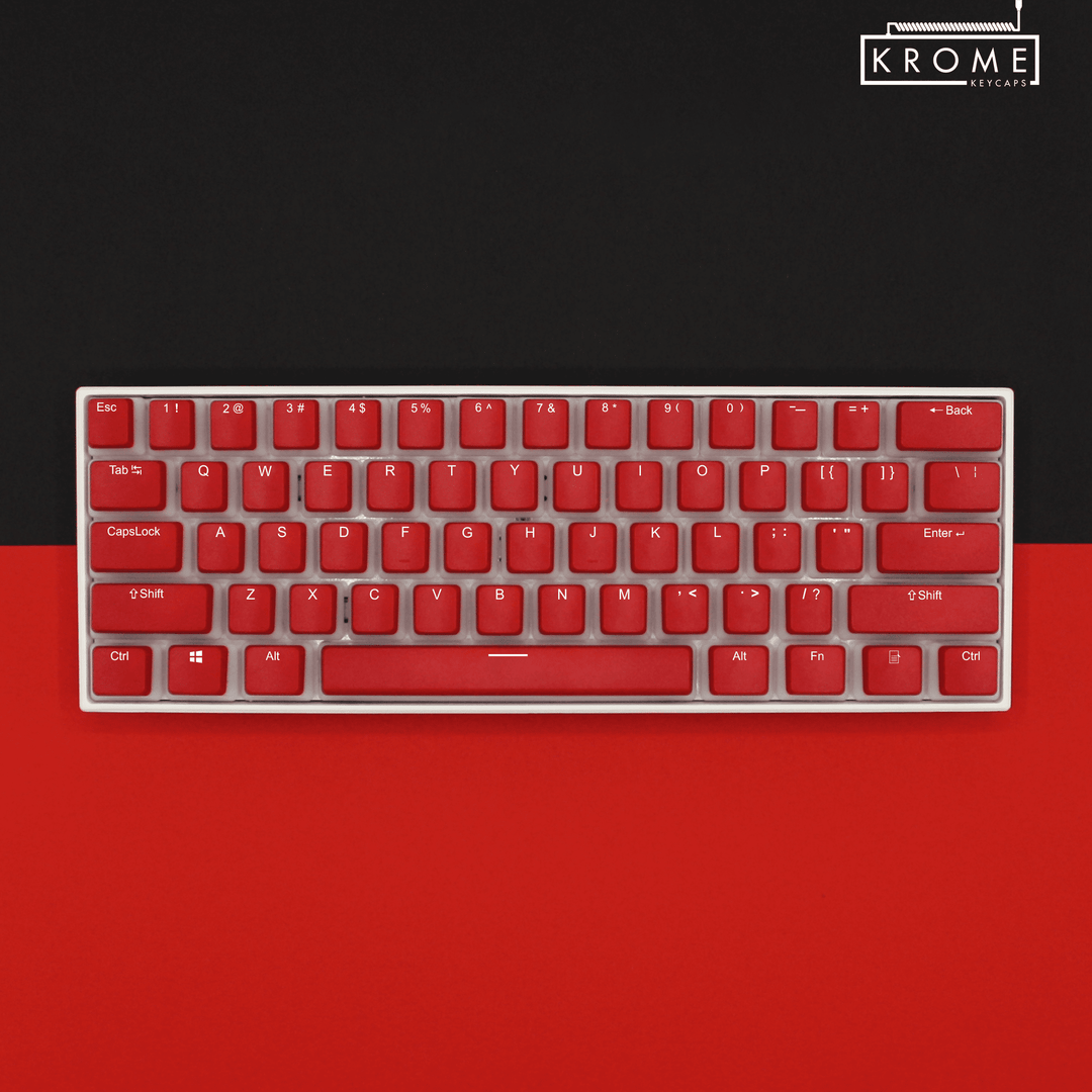 Red Czech Dual Language PBT Pudding Keycaps