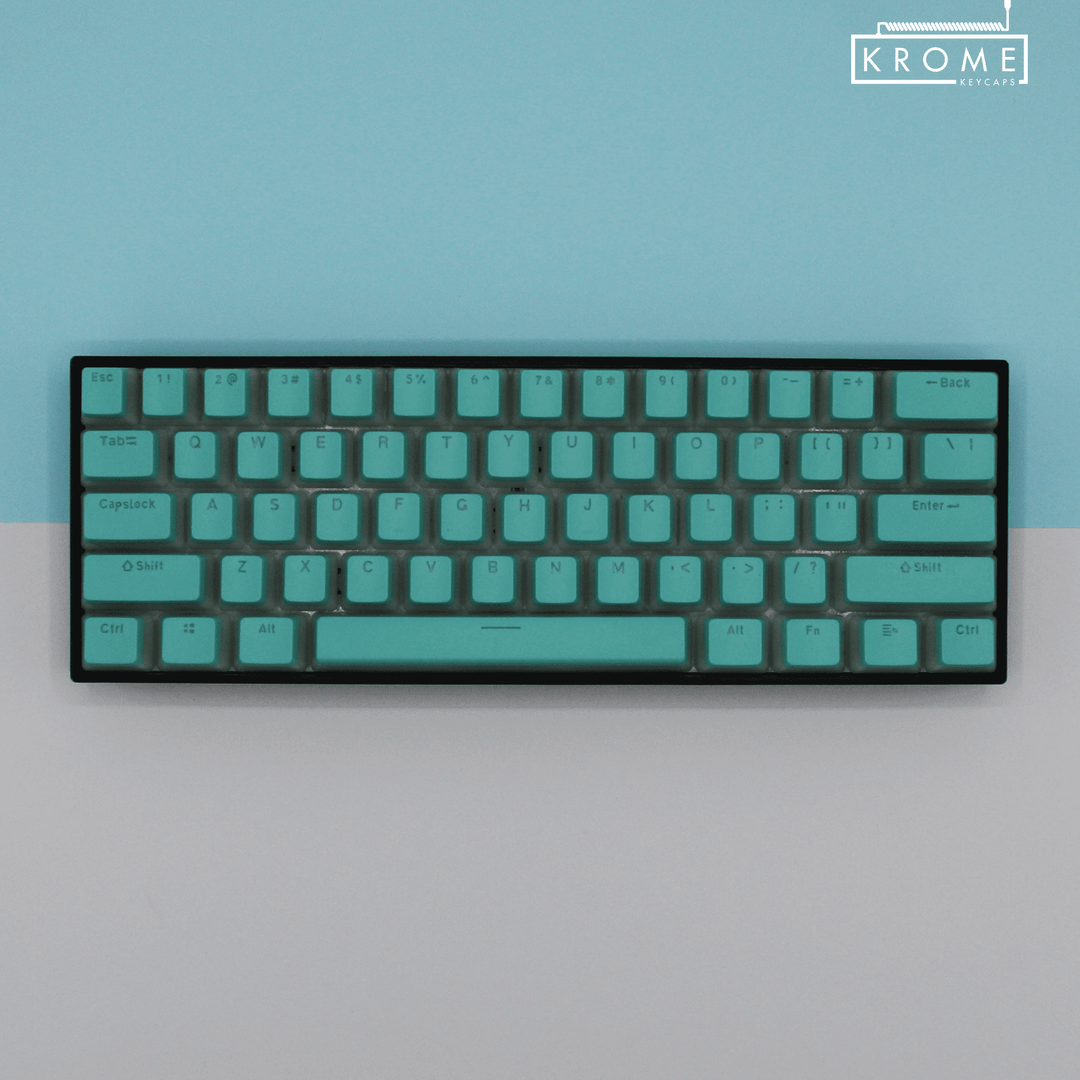 Turquoise Portuguese Dual Language PBT Pudding Keycaps