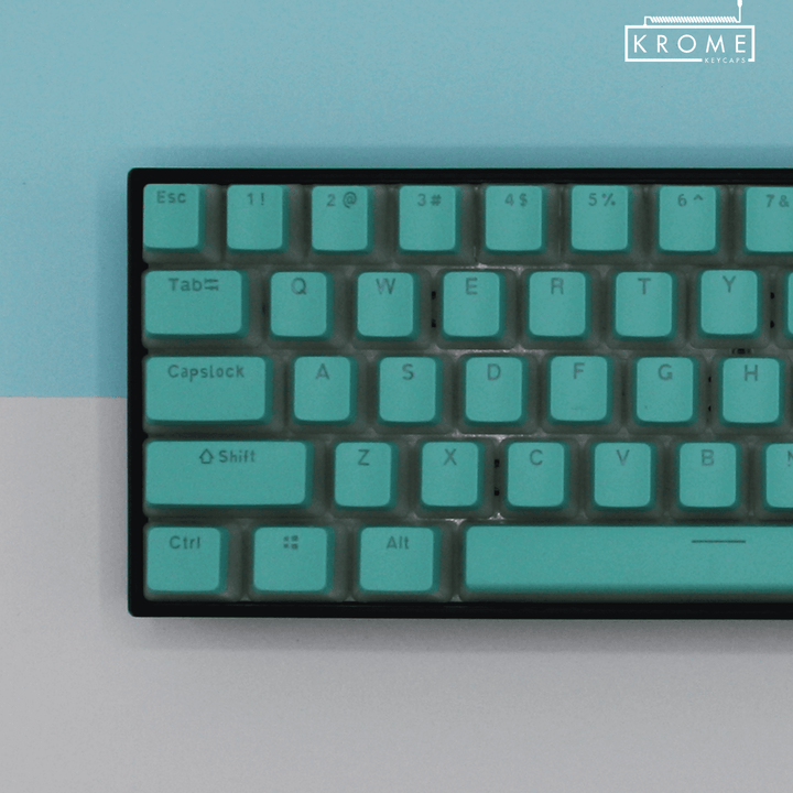 Turquoise Spanish Dual Language PBT Pudding Keycaps