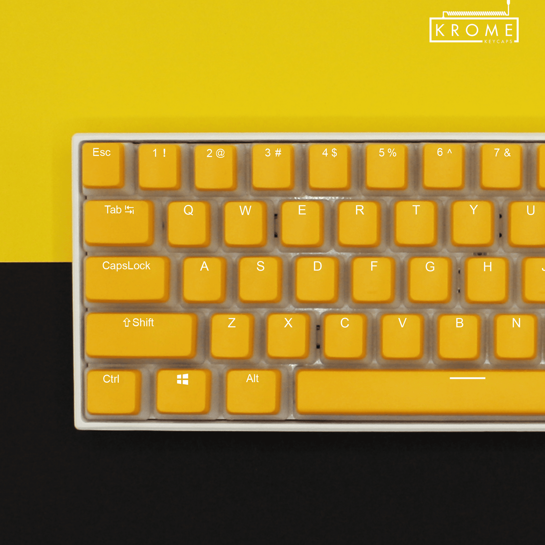 Pudding Keycaops Yellow French Dual Language PBT Pudding Keycaps – Krome Keycaps LTD
