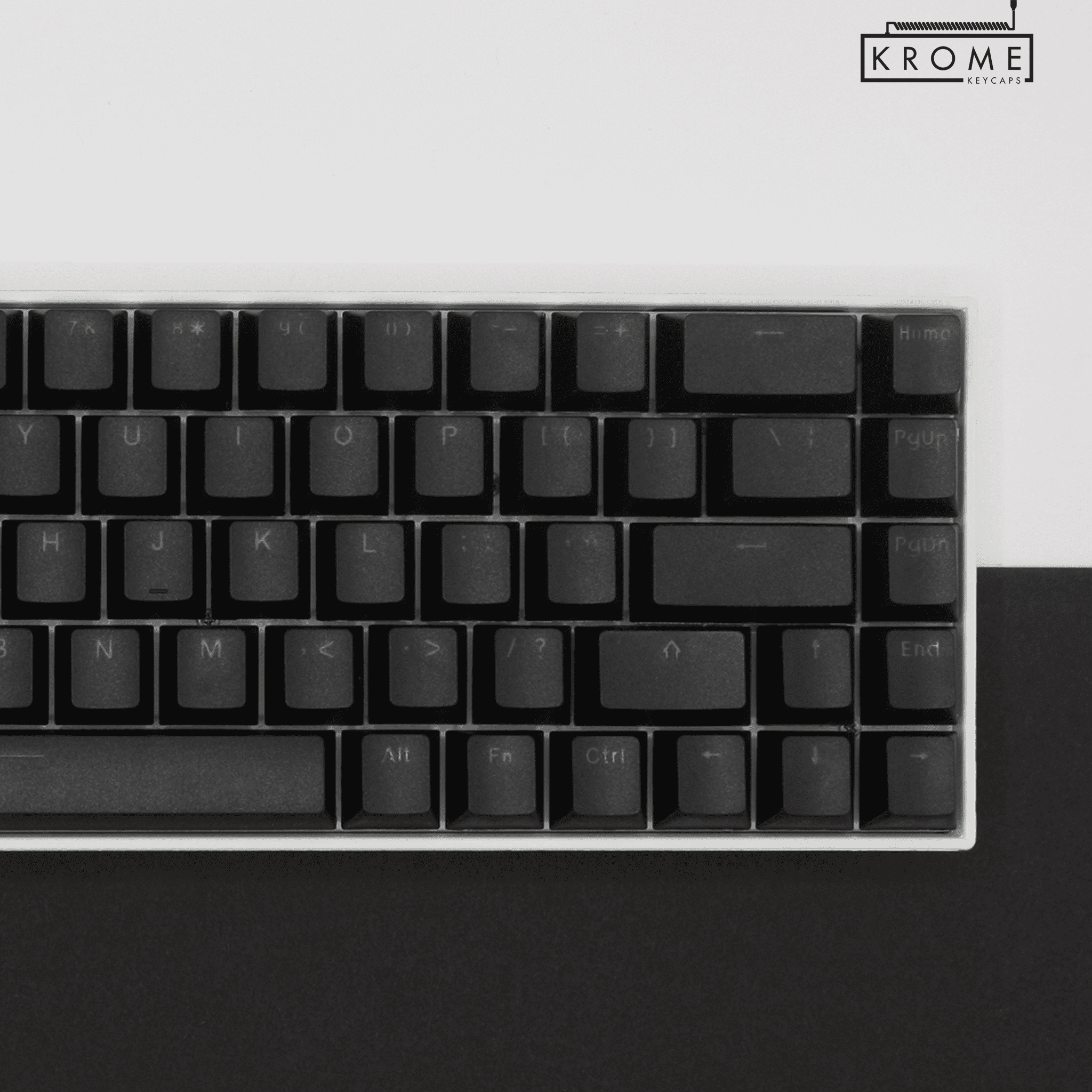 Black Hungarian (ISO-HU) Dual Language PBT Keycaps - 65/75