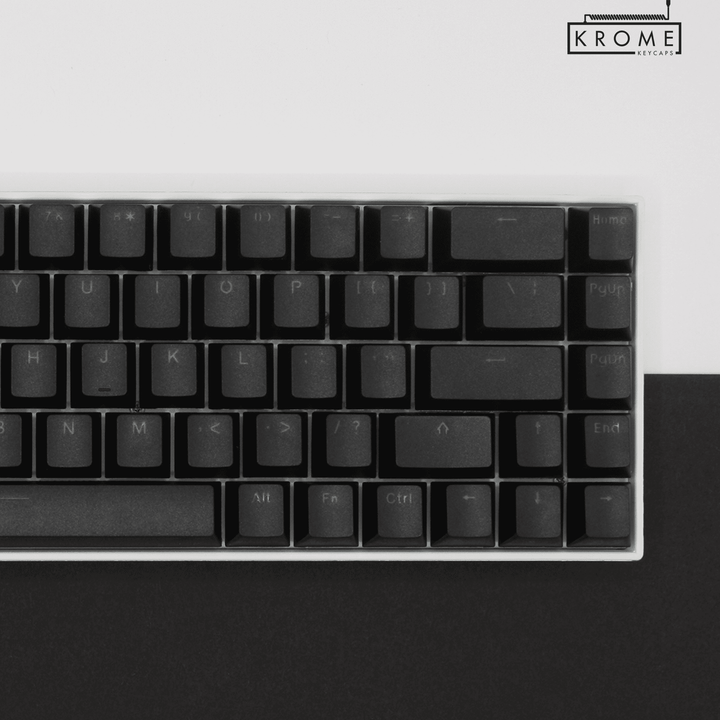 Black Hungarian (ISO-HU) Dual Language PBT Keycaps - 65/75% Krome Keycaps LTD hungarian
