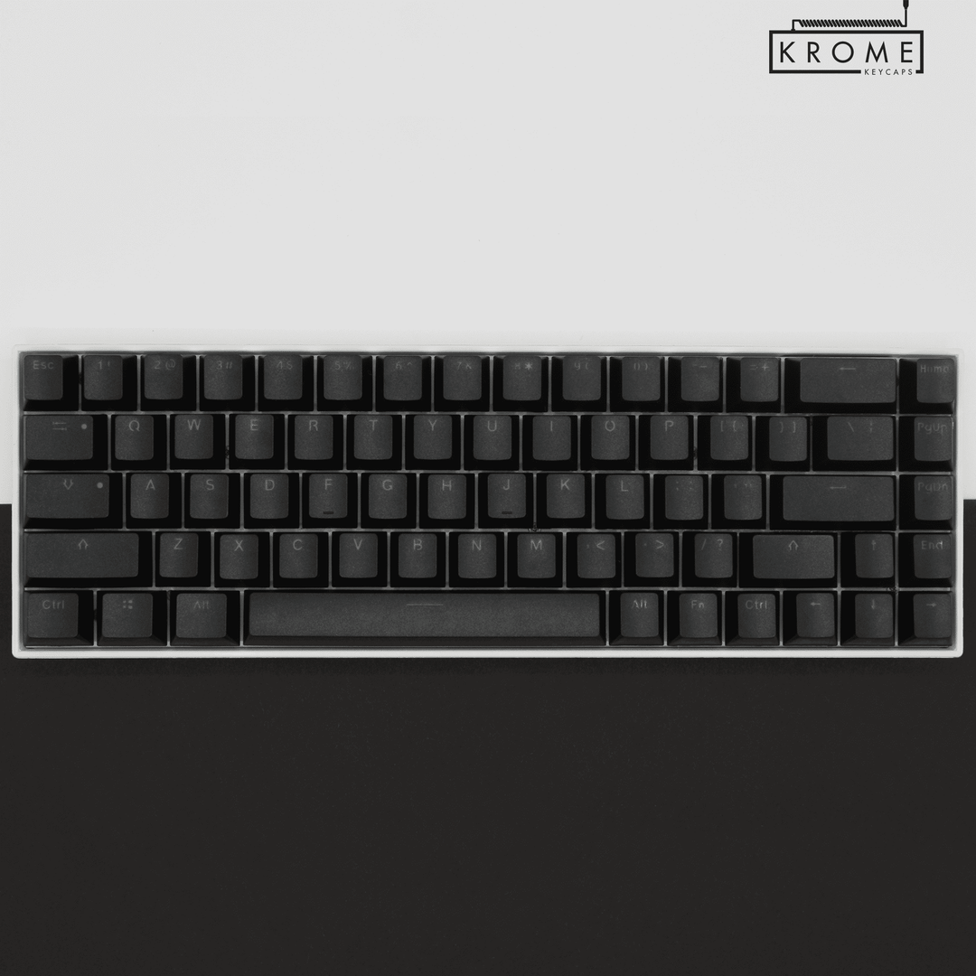 Black PBT Swedish Keycaps - ISO-SE - 65/75% Sizes - Dual Language Keycaps - kromekeycaps