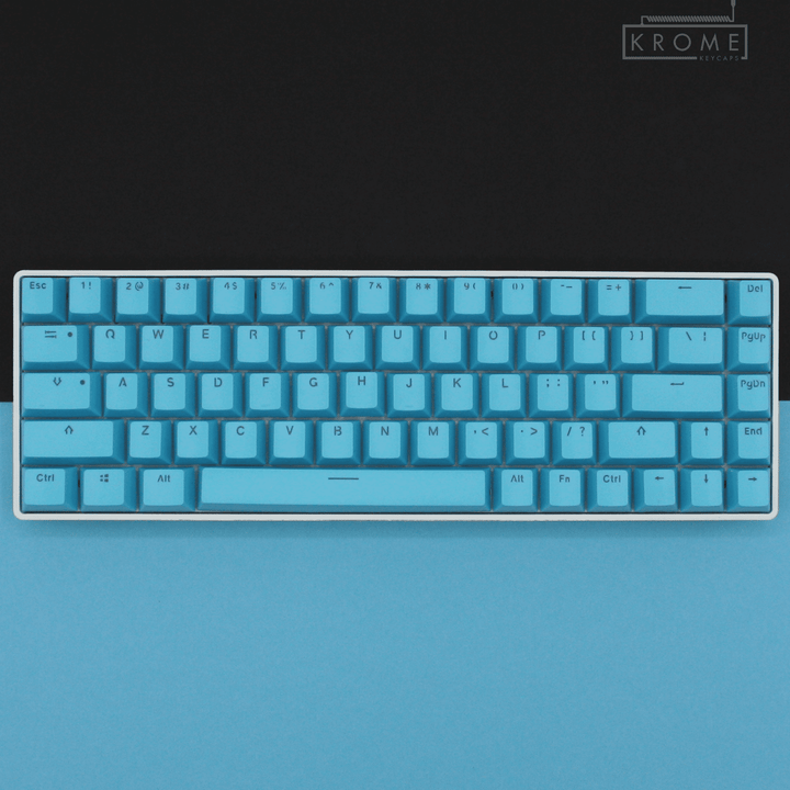 UK Blue PBT Korean (Hangul) Keycaps - 65/75% Sizes - Dual Language Keycaps - kromekeycaps