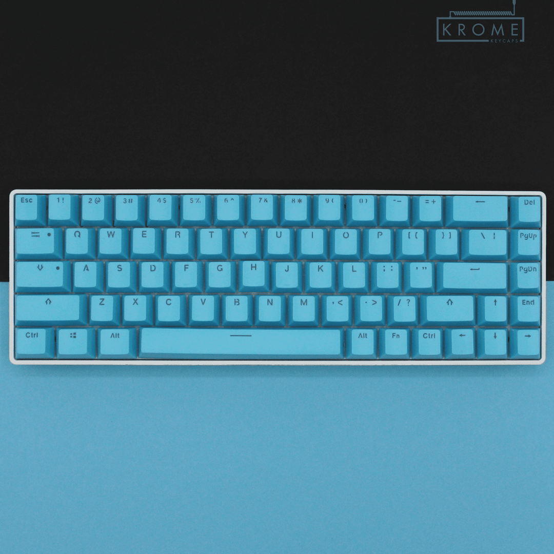 Blue PBT Dutch Keycaps - ISO-NL - 65/75% Sizes - Dual Language Keycaps - kromekeycaps