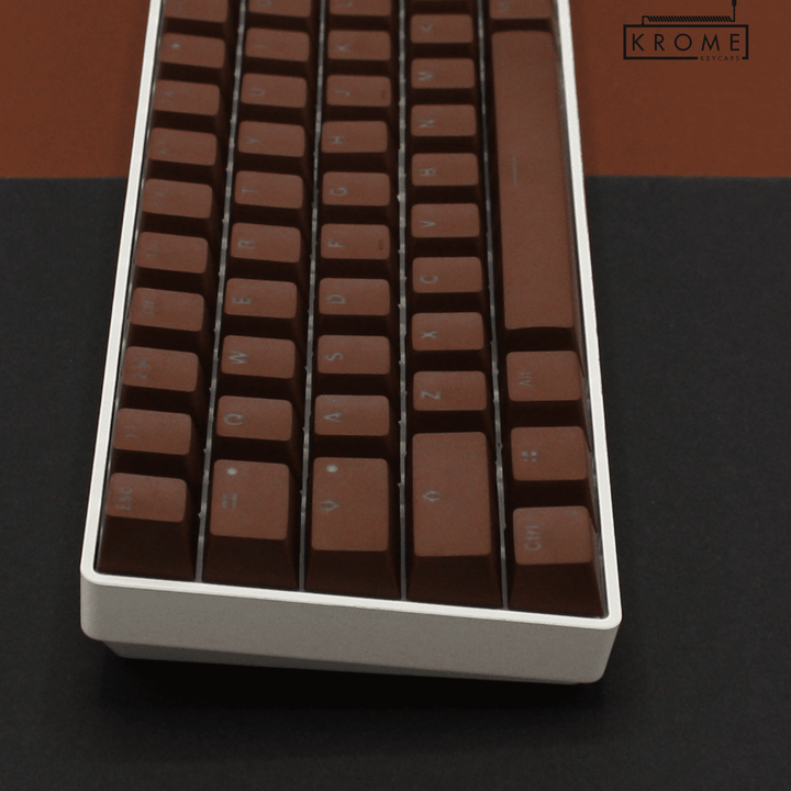 Brown Backlit PBT Keycaps – 65/75% Krome Keycaps LTD Single Colour, USA
