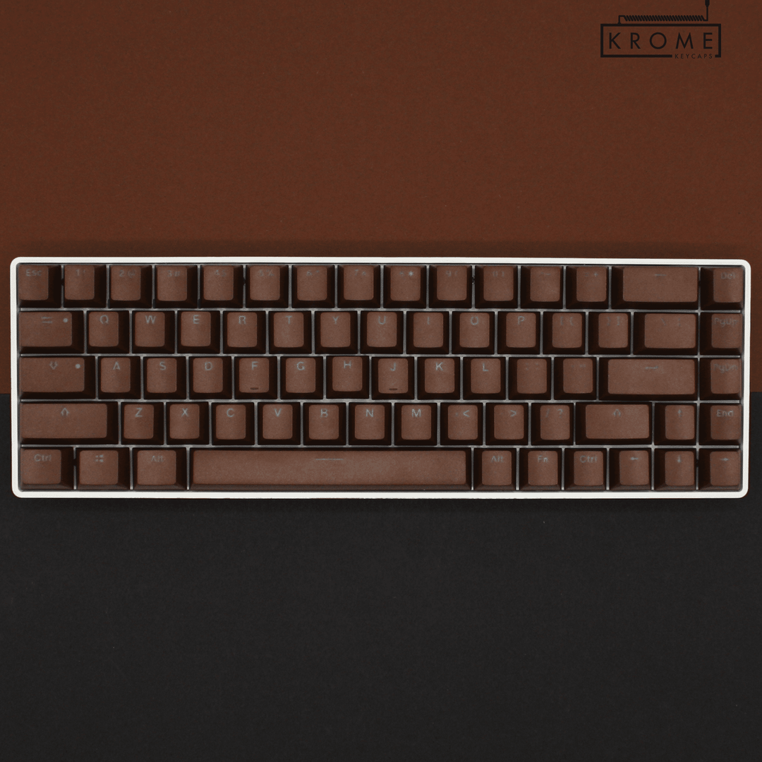 Brown Backlit PBT Keycaps – 65/75% Krome Keycaps LTD Single Colour, USA