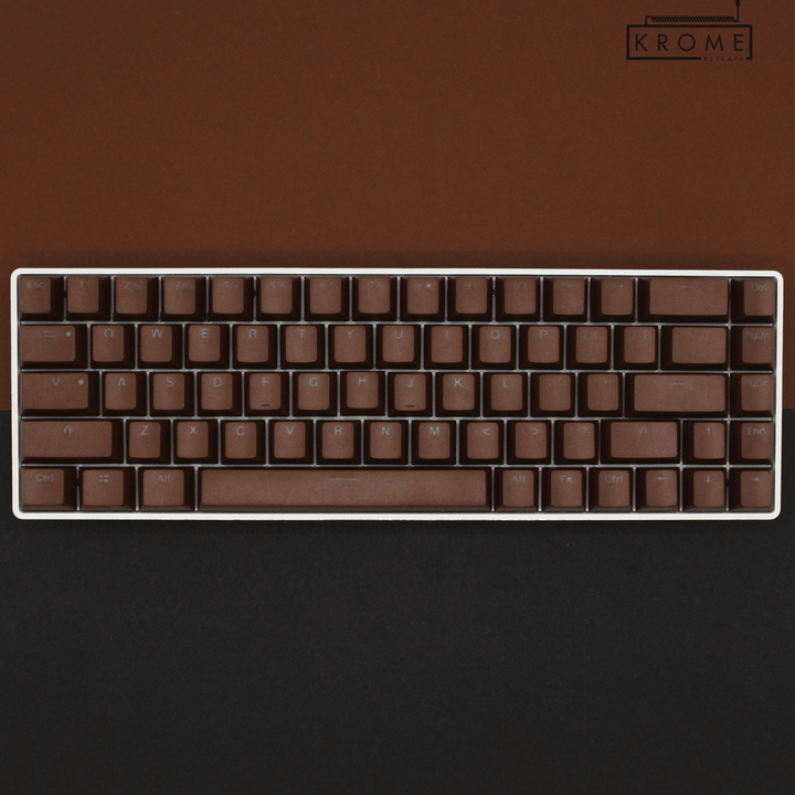 Brown Backlit PBT Keycaps – 65/75% Krome Keycaps LTD Single Colour, USA