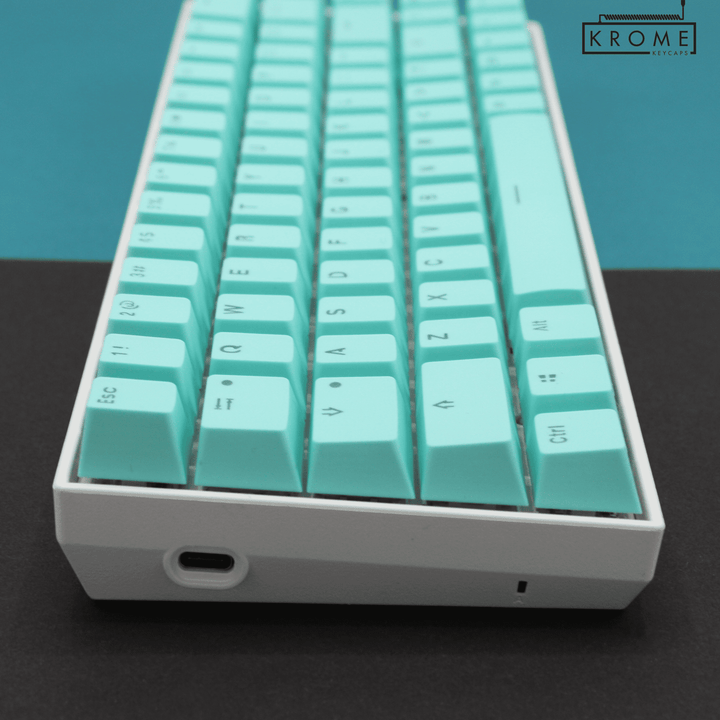 Cyan UK & Keychron (Layout) Dual Language PBT Keycaps - 65/75% Krome Keycaps LTD mac & multimedia
