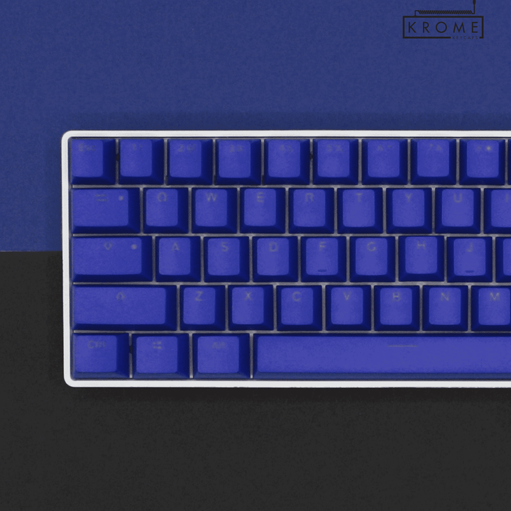 Dark Blue PBT Czech Keycaps - ISO-CZ - 65/75% Sizes - Dual Language Keycaps - kromekeycaps