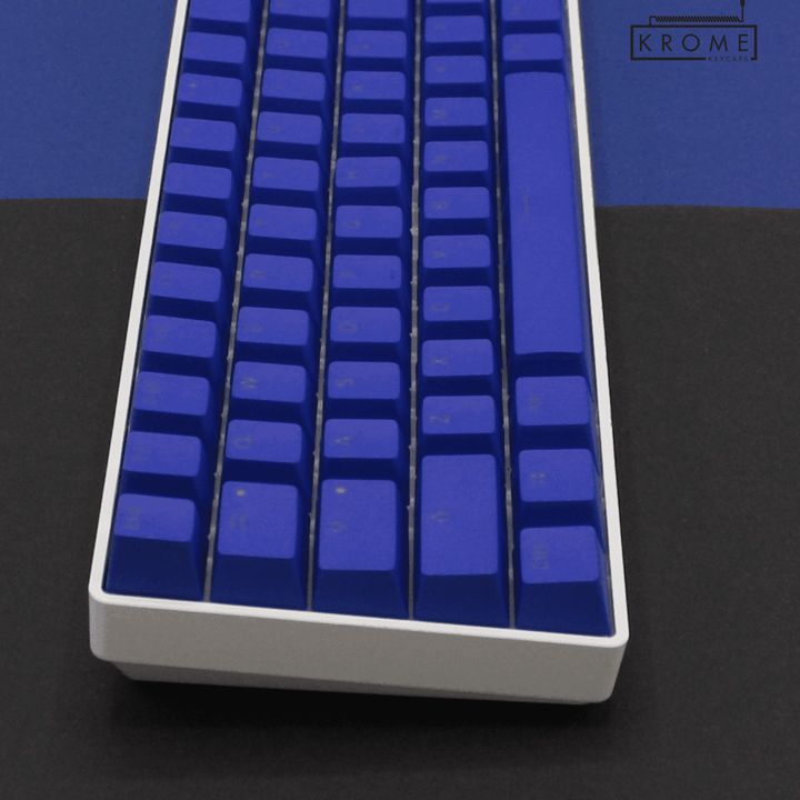 Dark Blue PBT Dutch Keycaps - ISO-NL - 65/75% Sizes - Dual Language Keycaps - kromekeycaps