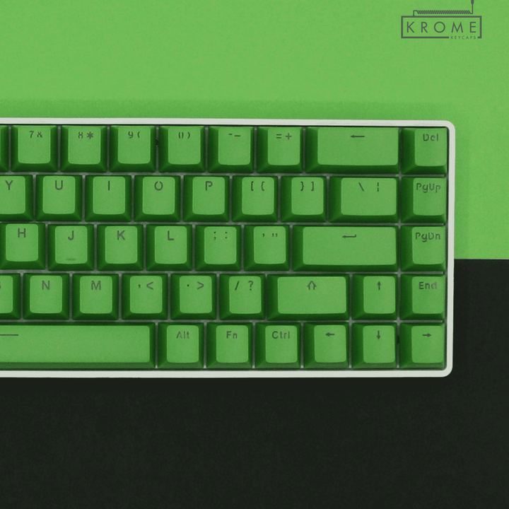 Green Swiss (ISO-CH) Dual Language PBT Keycaps - 65/75% Krome Keycaps LTD swiss