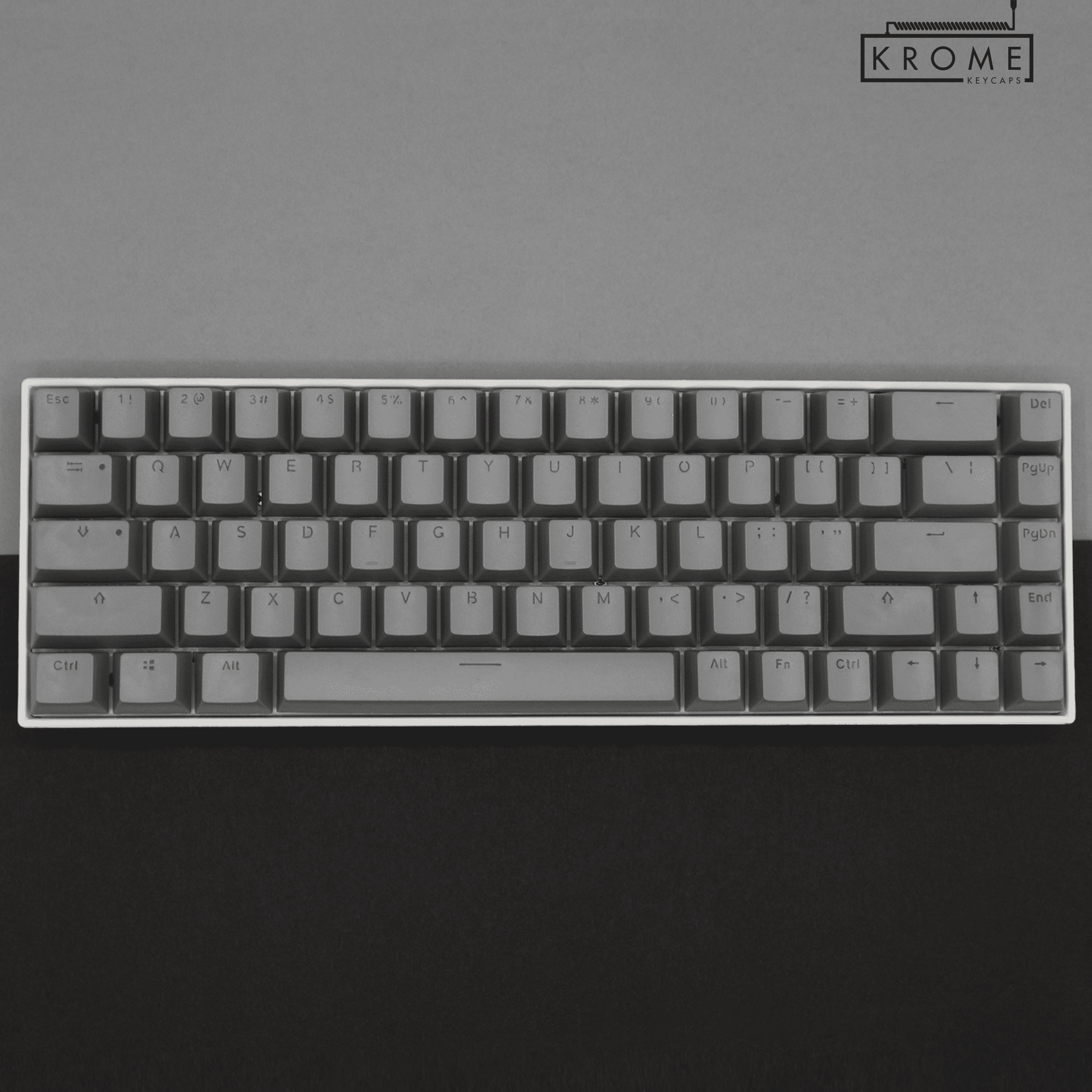 Grey UK & Japanese Dual Language PBT Keycaps - 65/75% – Krome