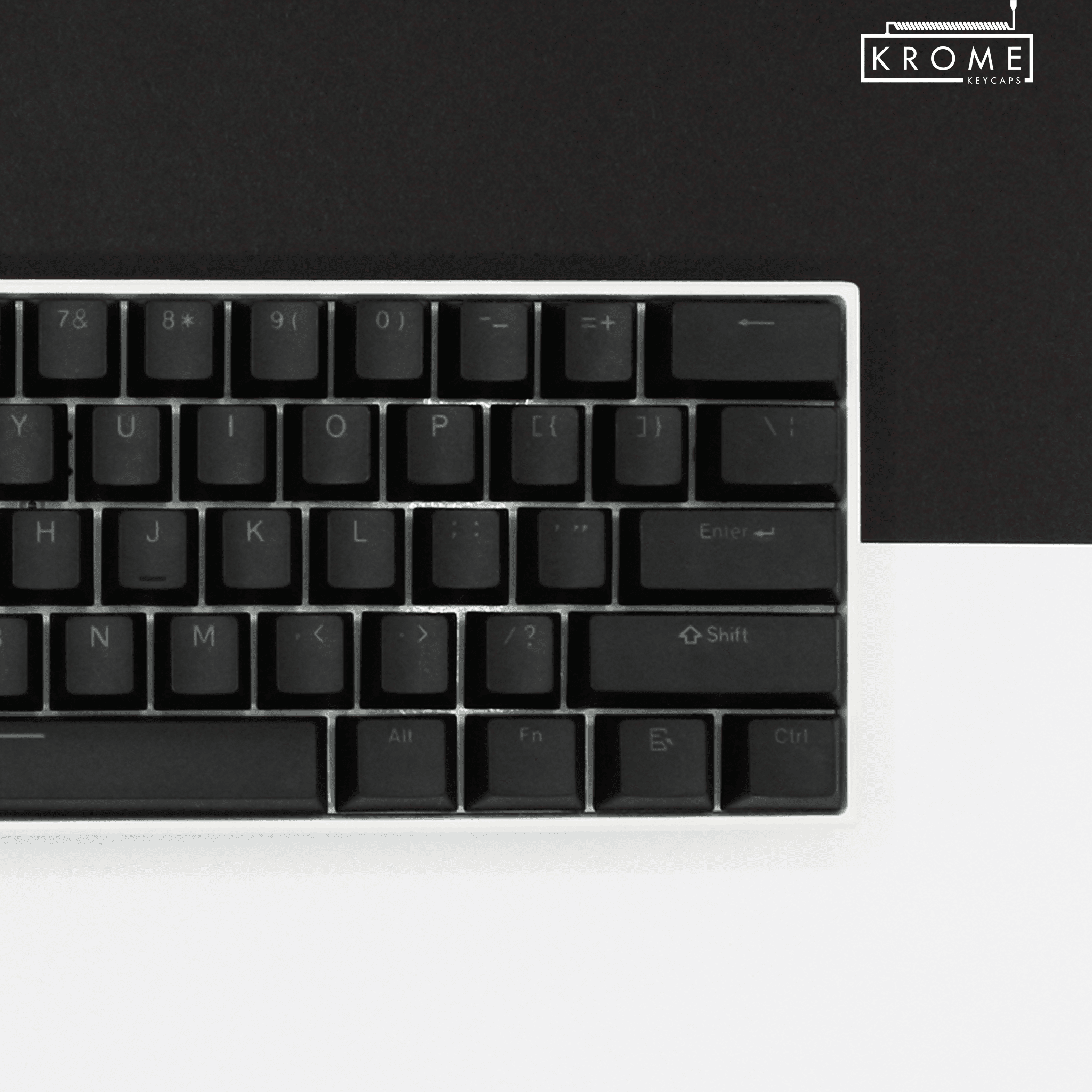 Black Korean Dual Language PBT Keycaps – Krome Keycaps LTD