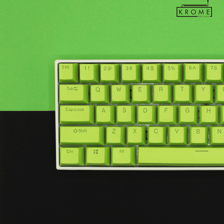 Green PBT Italian Keycaps - ISO-IT - 100% Size - Dual Language Keycaps - kromekeycaps