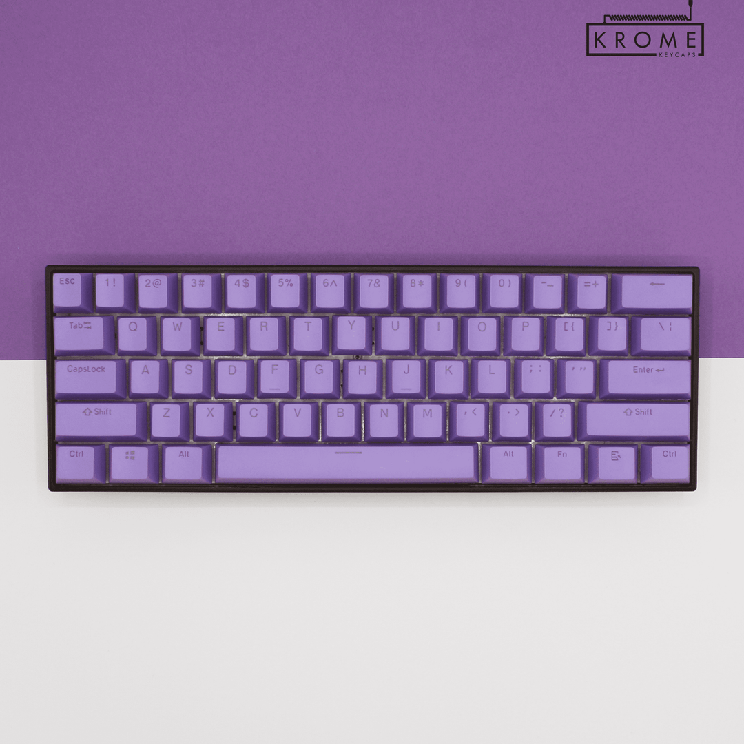 Purple PBT Hungarian Keycaps - ISO-HU - 100% Size - Dual Language Keycaps - kromekeycaps